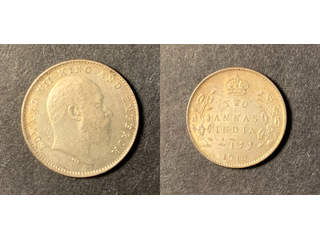 Indien (GB) Edward VII (1902-1910) 2 annas 1910 Calcutta, XF-UNC