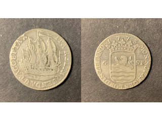 Nederländerna Zeeland 6 stuivers (scheepjesscelling) 1773, VF-XF