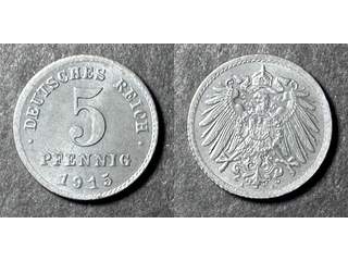 Tyskland 5 pfennig 1915 A, UNC