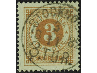 Sweden. Facit 28e used , 3 öre orange-brown, clean distinct print. EXCELLENT …