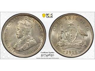 Australien George V (1910-1936) 1 shilling 1918, PCGS AU58