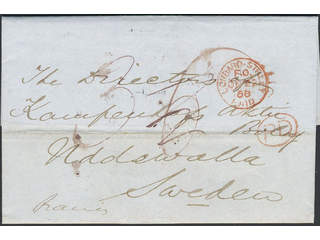 Sweden. Foreign-related cover. Great Britain. Incoming prepaid letter sent from LOMBARD …