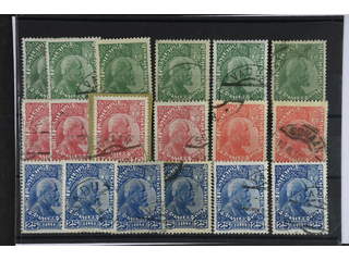 Liechtenstein. Michel 1–3x used , 1912 Furst Johann II SET (3), 6 sets. EUR 660