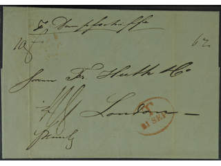 Sweden. Foreign-related cover. Great Britain. Partly prepaid letter sent from GÖTHEBORG …