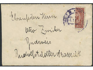 Austria. Michel 197 cover , 80 h bisected on small envelope.