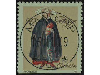 Sweden. Facit 1106 used , 1979 Folk Costumes 90 öre imperf at bottom. EXCELLENT …