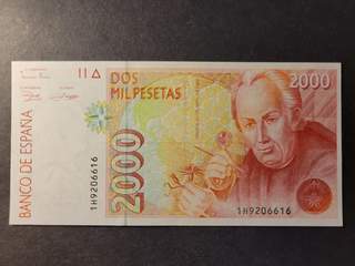 Spain 2000 pesetas 1992, UNC