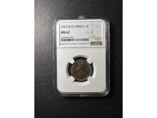 Brittiska Västafrika George V (1910-1936) 1 shilling 1927, AU/UNC, NGC MS62