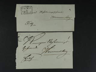Sweden. H county. CALMAR 1840–1846, rectangular postmark. Type 1 on three covers sent to …