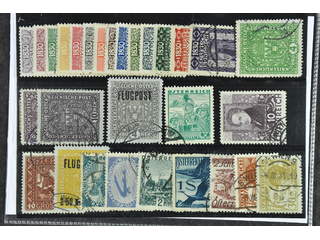 Austria. Used 1910–34. All different, e.g. Mi 161-75, 207 I, 210 -11 II, 227xA, 524, …