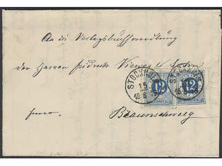 Sweden. Facit 32 on cover, 2×12 öre on cover sent from STOCKHOLM 15.8.1879 via PKXP No 2 …