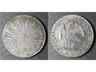 Mexiko 8 reales 1892 CaMM, AU tonad