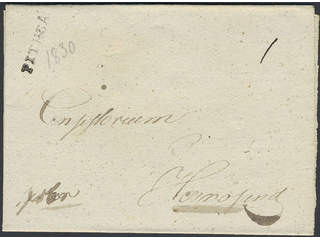 Sweden. BD county. PITHEÅ, straight postmark. Cover dated "1830" in pencil, sent to …