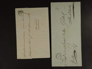 Sweden. W county. FAHLUN, arc postmark. One letter and one cover, incl. type 3 …