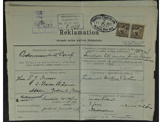 Sweden. Facit 148A on cover, 2x30 öre on complaint / enquiry regarding a missing …