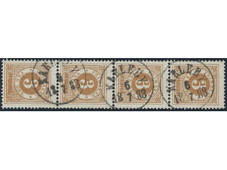 Sweden, Sverige, Sverige, Sverige. Facit 28e used, 3 öre orange-brown, clean distinct …