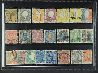 Iceland. Used 1876–1937. All different, e.g. F 8, 111, 113, 117-18, 123v1, 137, 143, …