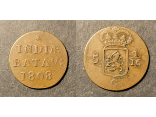 Nederländska Kolonier Netherlands East Indies 1 duit 1808, VF