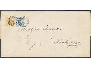Sweden. Facit 24, 21 cover , 12+24 öre on beautiful 3-fold cover sent from STOCKHOLM …