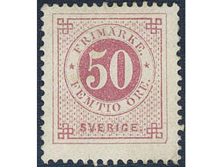 Sweden. Facit 48c ★★, 50 öre violet-carmine. One weakly bent corner perf. SEK 5000