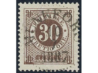 Sweden, Sverige, Sverige, Sverige. Facit 47b used, 30 öre reddish brown. EXCELLENT …