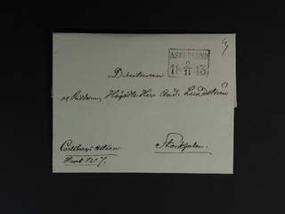 Sweden. T county. ASKERSUND 2.11.1843, rectangular postmark. type 1, EXCELLENT cover …