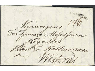 Sweden. A county. STOCKHOLM, straight postmark. Type 12 on letter dated "Stockholm 15 …