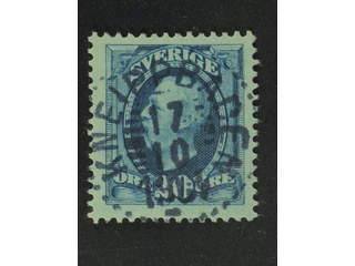 Sweden. Facit 56 used , 1891 Oscar II 20 öre blue. EXCELLENT cancellation KEIPPBADEN …