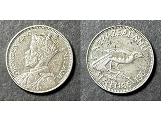 Nya Zeeland George V (1910-1936) 6 pence 1934, AU