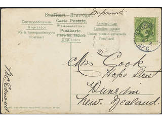 Sweden. Facit 52e on cover, 1897 Oscar II 5 öre yellow-green on postcard sent as printed …