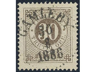 Sweden, Sverige, Sverige, Sverige. Facit 35j used, 30 öre oliveish yellow-brown. …
