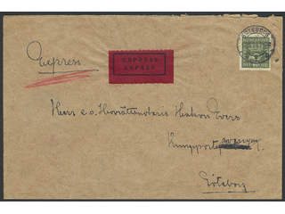 Sweden. Facit 159 cover , 40 öre, single usage, on local special delivery cover sent …