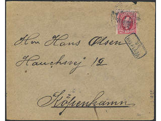 Sweden. Facit 54e2 on cover, Oscar II 10 öre reddish carmine on cover to Denmark, …