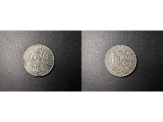 Peru 1 sol 1885, AU/UNC