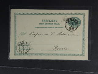 Sweden. Postal stationery, double postcard Facit bKd8 , Originating card 5 öre sent …