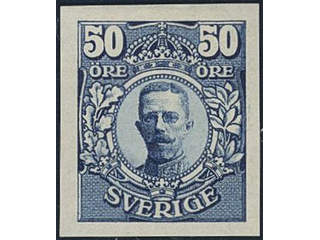 Sweden. Facit 91P (★), 50 öre Vienna-plate proof in blue colour on paper without …