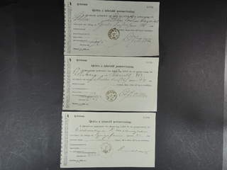 Sweden. Postal document. (Blankett n:r 139, a.) Mars 1878, thirteen receipts for money …