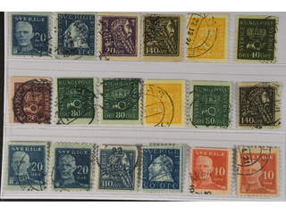 Sweden. Used 1920–36. Coil-stamps, All different, e.g. F 151Cbz, 152Acx, 153, 155bz, …
