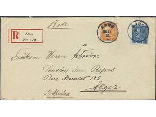 Sweden. Facit 181, 183 on cover, 20+25 öre on registered cover sent from ÅHUS 26.11.31 …