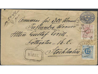 Sweden. Postal stationery, stamped envelope Facit Fk2, 32, 36 , Stamped envelope 12 öre …