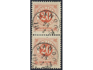 Sweden. Facit 33. FINLAND. Finnish town cancellation HANGÖ 28.2.1884 on Swedish stamps …