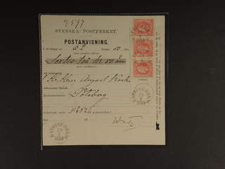 Sweden. Facit 45 cover , 3x10 öre on beautiful money order sent from KATRINEHOLM …