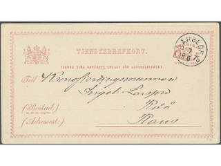 Sweden. Postal stationery, official postcard Facit TjbK1a , Official postcard 10 öre …