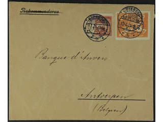 Sweden. Facit 215, 142A cover , 5+25 öre on cover sent from GÖTEBORG 3.1.25 to Belgium. …