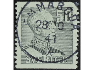 Sweden. Facit 283 used , 1941 Gustaf V large numerals 50 öre grey. EXCELLENT …