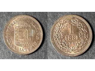 Ungern  Franz Joseph I (1848-1916) 1 krajczar 1881, UNC