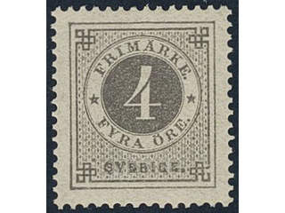 Sweden. Facit 42b ★, 4 öre grey. Superb–EXCELLENT.