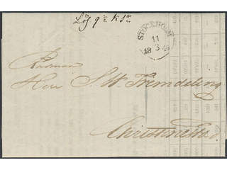 Sweden. Foreign-related cover. Finland. Unpaid cover sent from STOCKHOLM 11.3.1842 to …