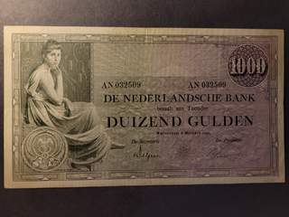 Netherlands 1000 gulden 6.10.1926, VF