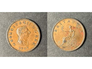 Storbritannien George III (1760-1820) 1/2 penny 1807, AU